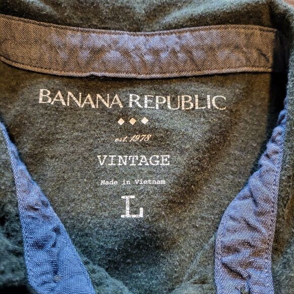 Banana Republic Vintage Fit Short Sleeved Polo Mens Size Large - Picture 3 of 5